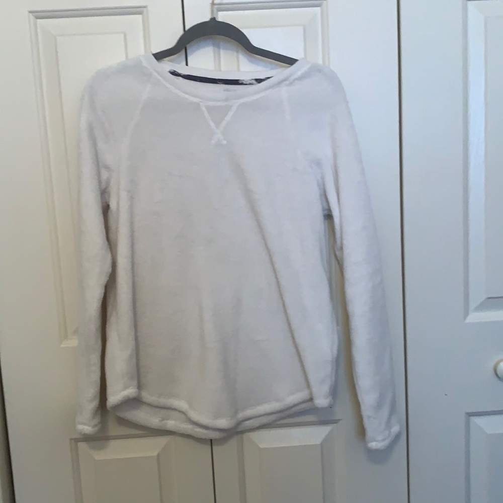 Fuzzy white sweater